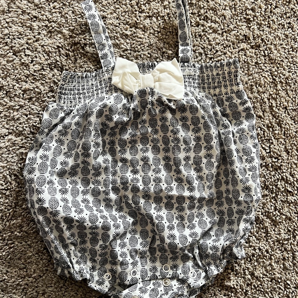 Janie and Jack Pineapple Bubble Romper 0-3M